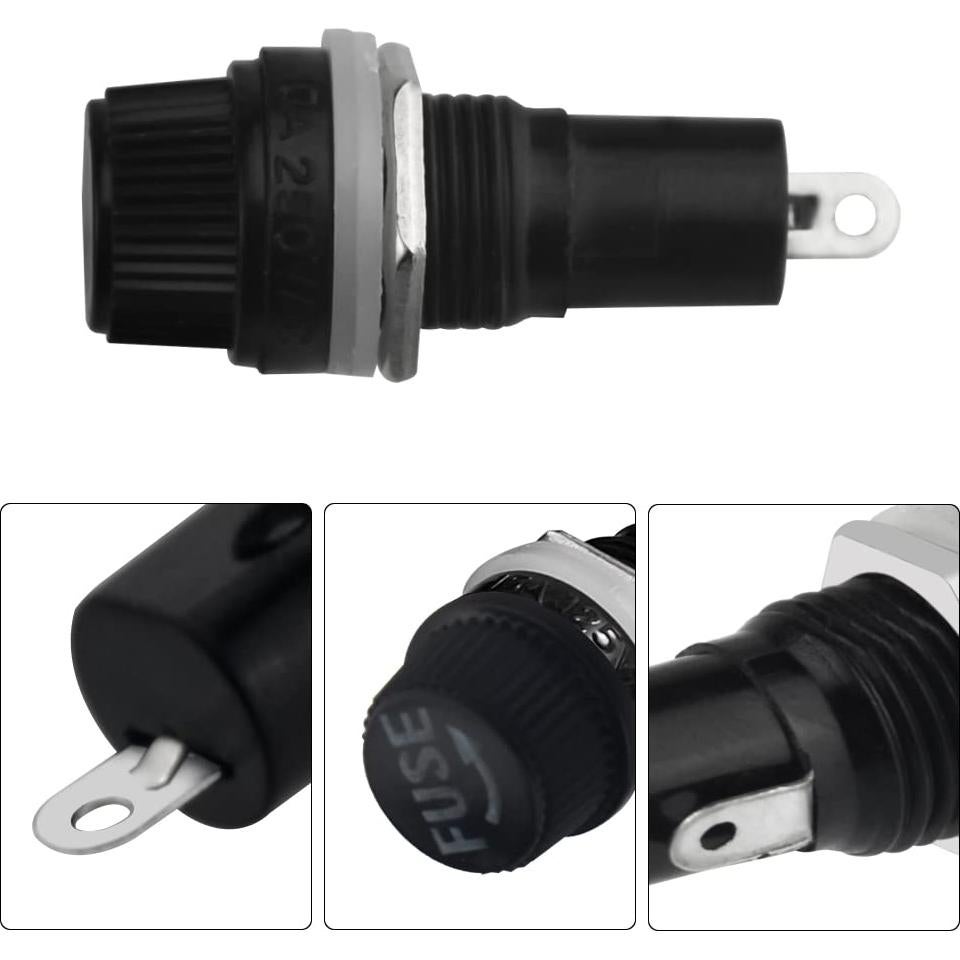 Soporte de Fusible Montado en Panel WMYCONGCONG 10 Pcs 5x20mm