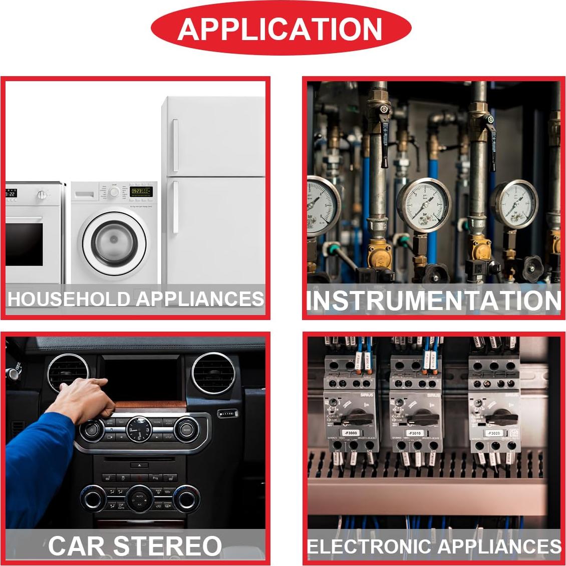 Kit 15 Soportes de Fusible 5x20mm + 60 Fusibles Vidrio 250V