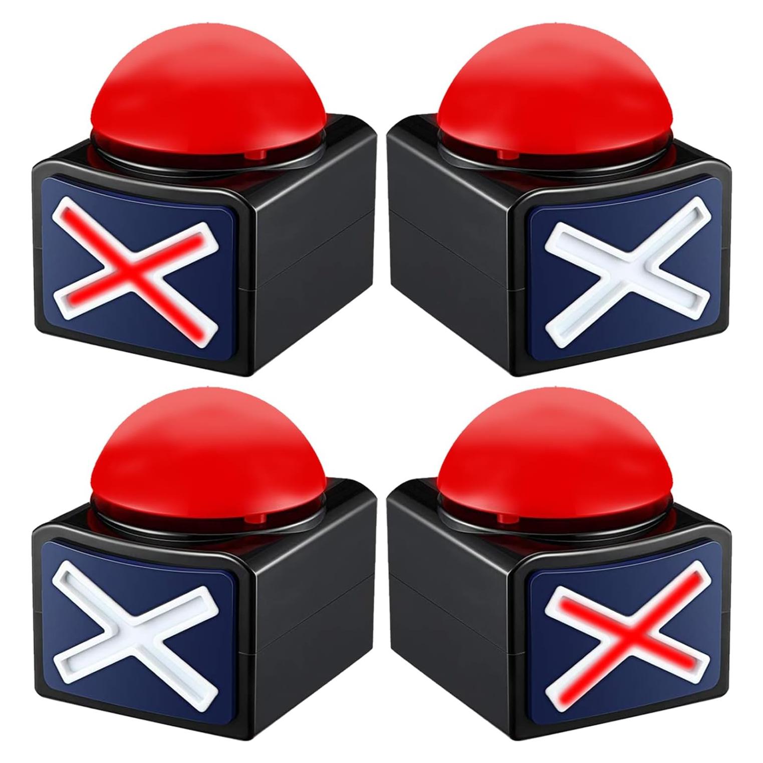 Juego de Timbres de Alarma BOSKEY 4 Piezas para Trivia