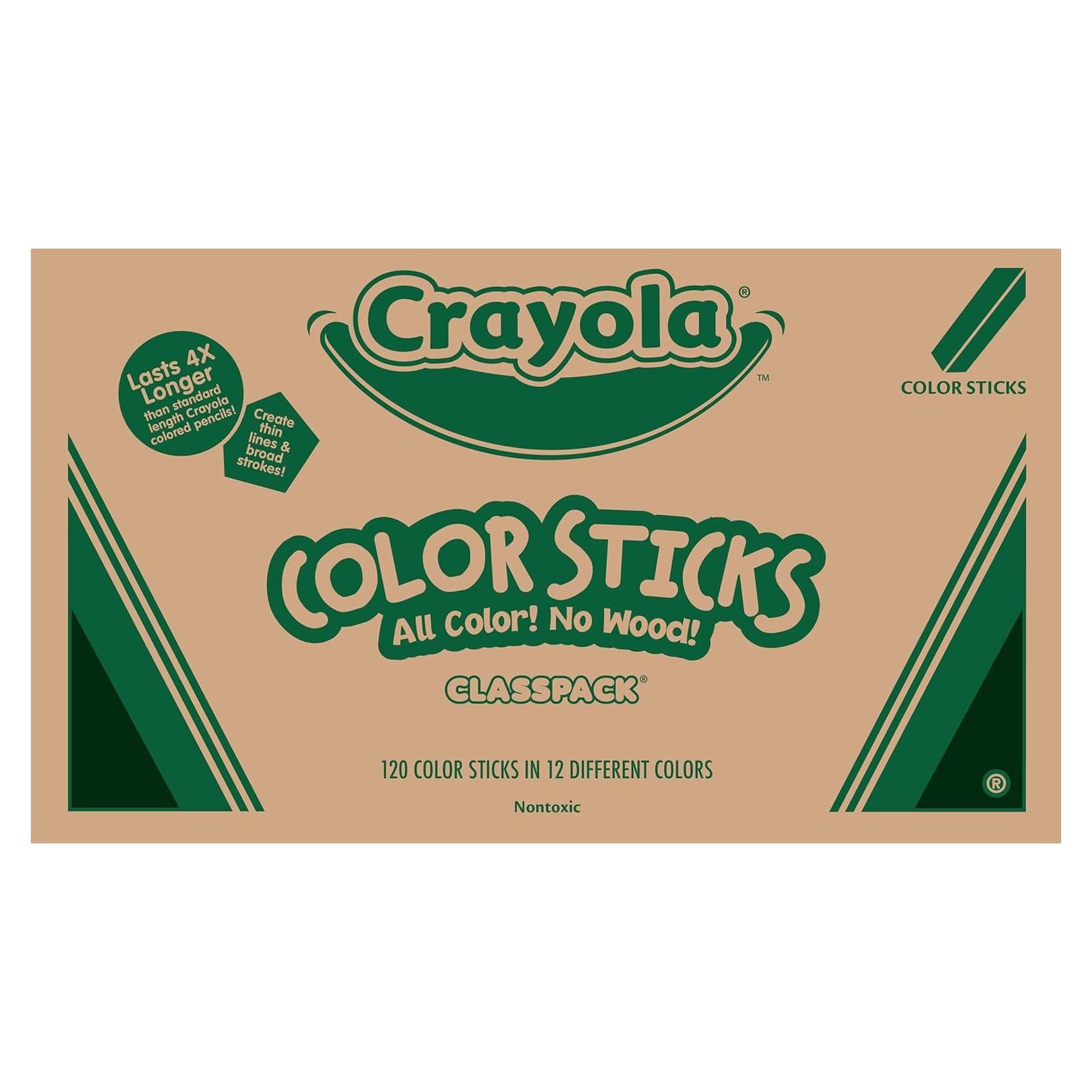 Lápices de Colores Crayola 120 Piezas Sin Madera