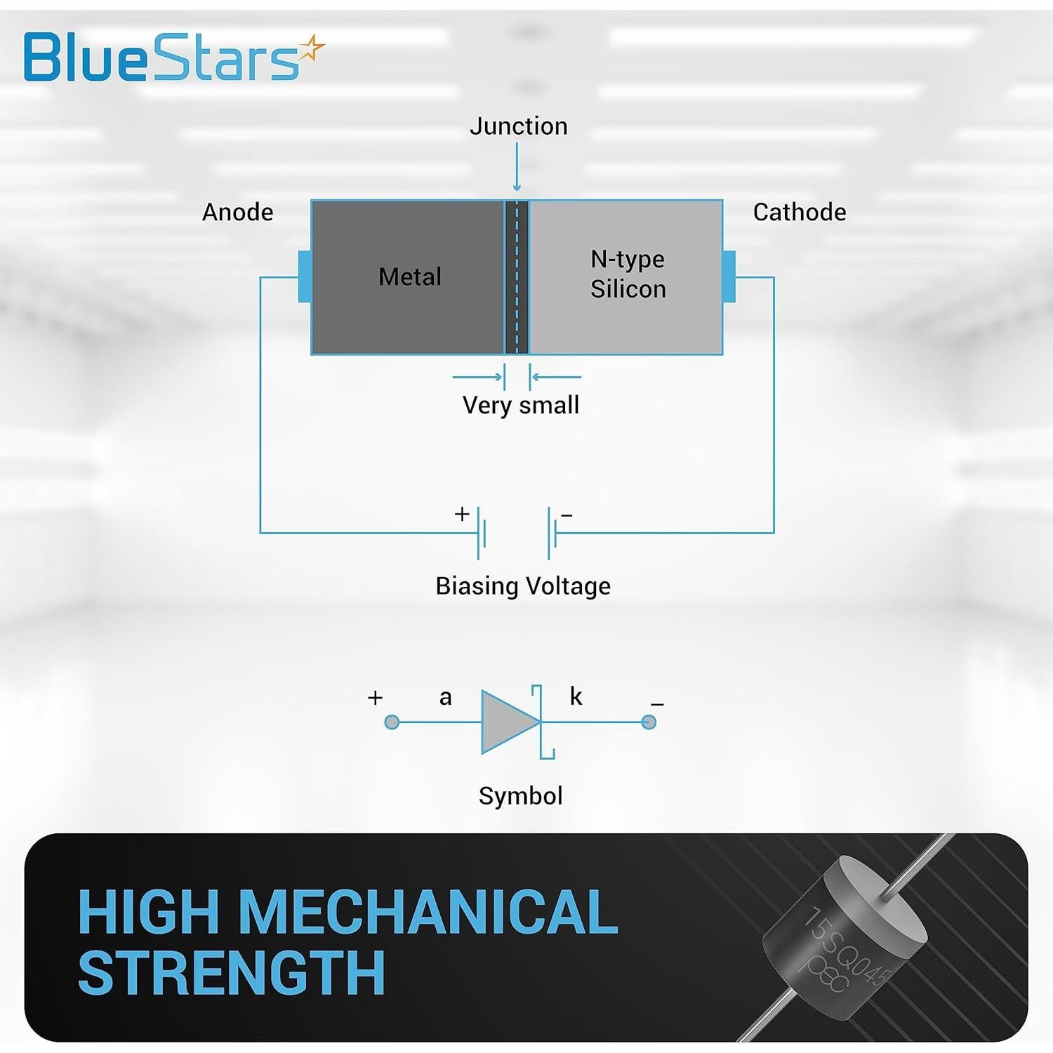 Paquete de 40 Diodos Rectificadores Schottky 15A 45V BlueStars