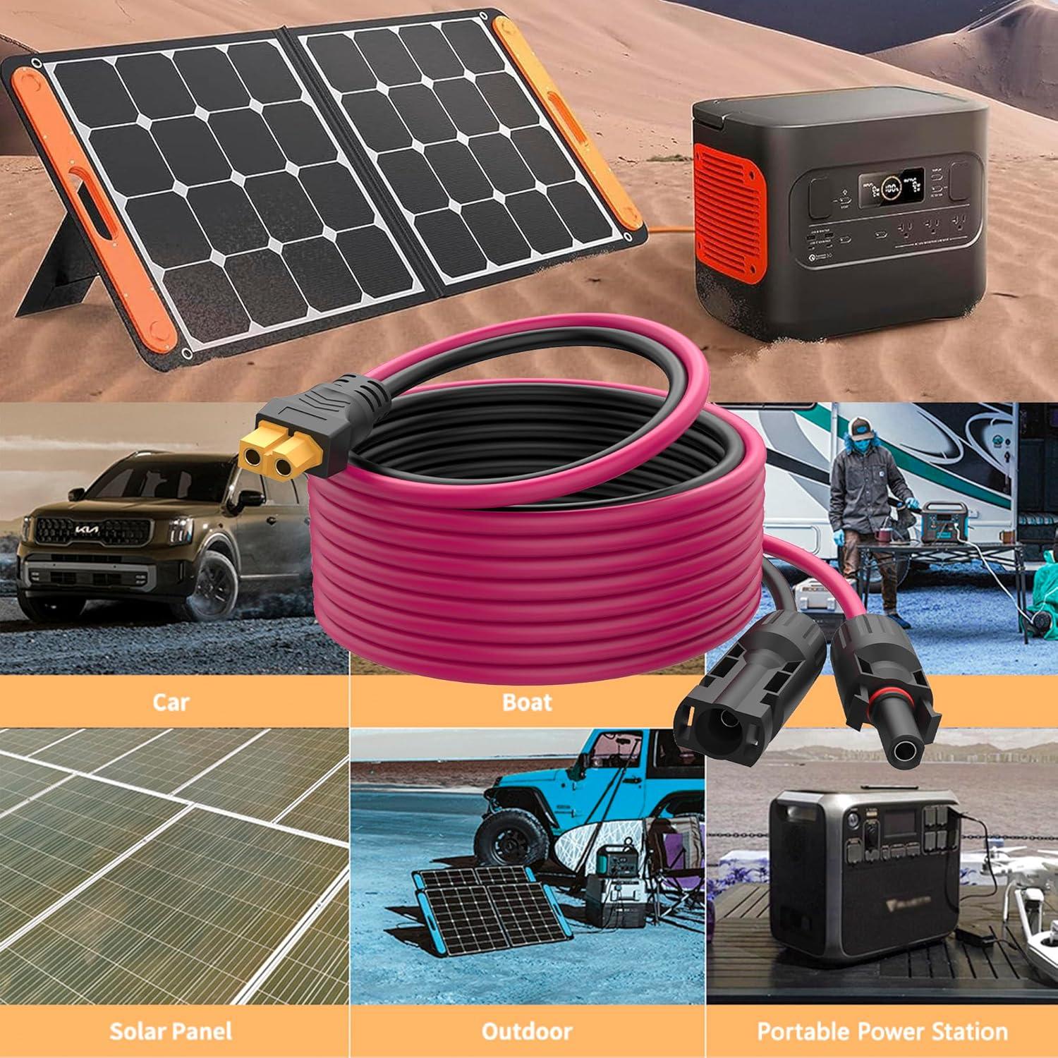 Cable de Extensión Solar XT60 12AWG 3M Laisomeke