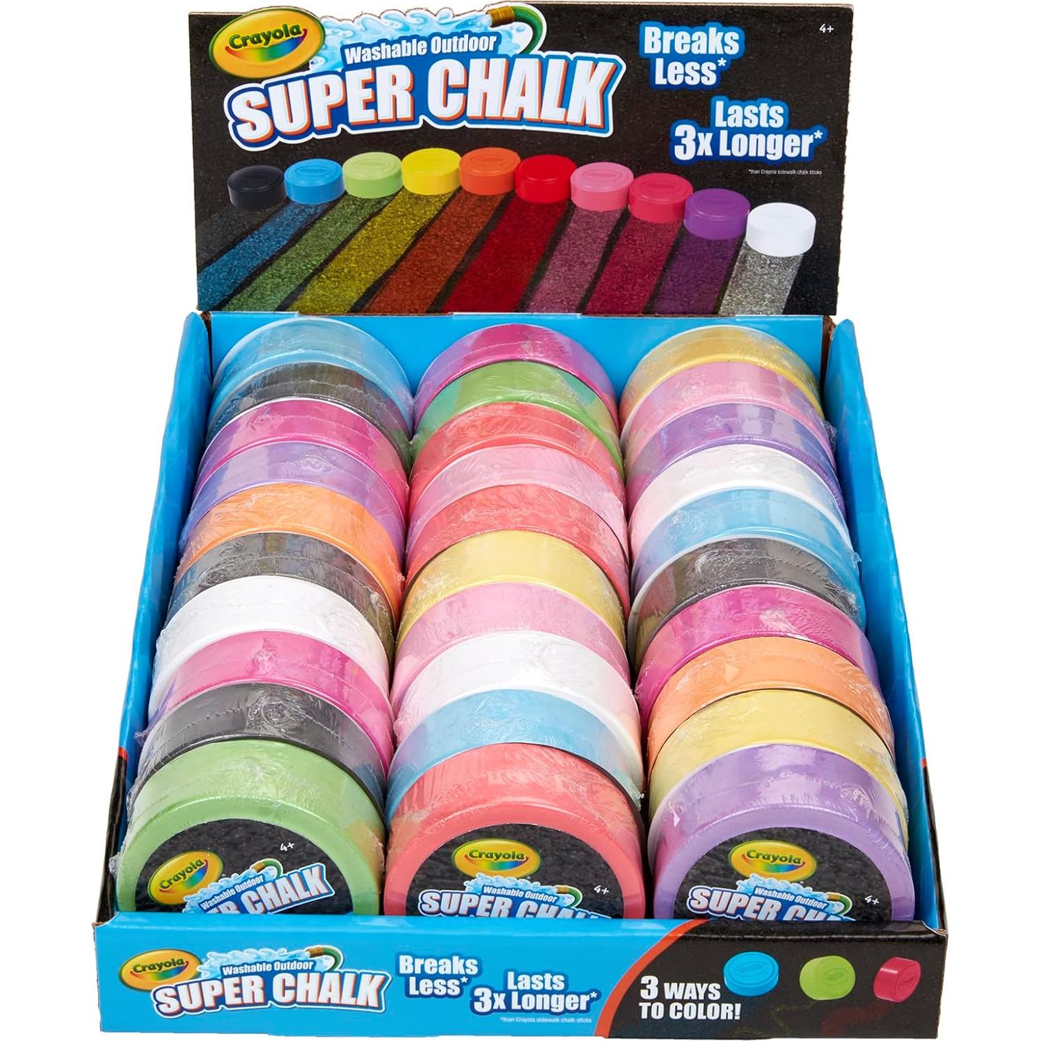 Tiza Super Lavable Crayola 30 Discos Colores Vibrantes