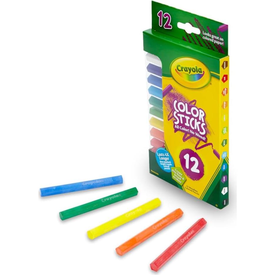 Crayola Color Sticks 12 Piezas Sin Madera No Tóxicos