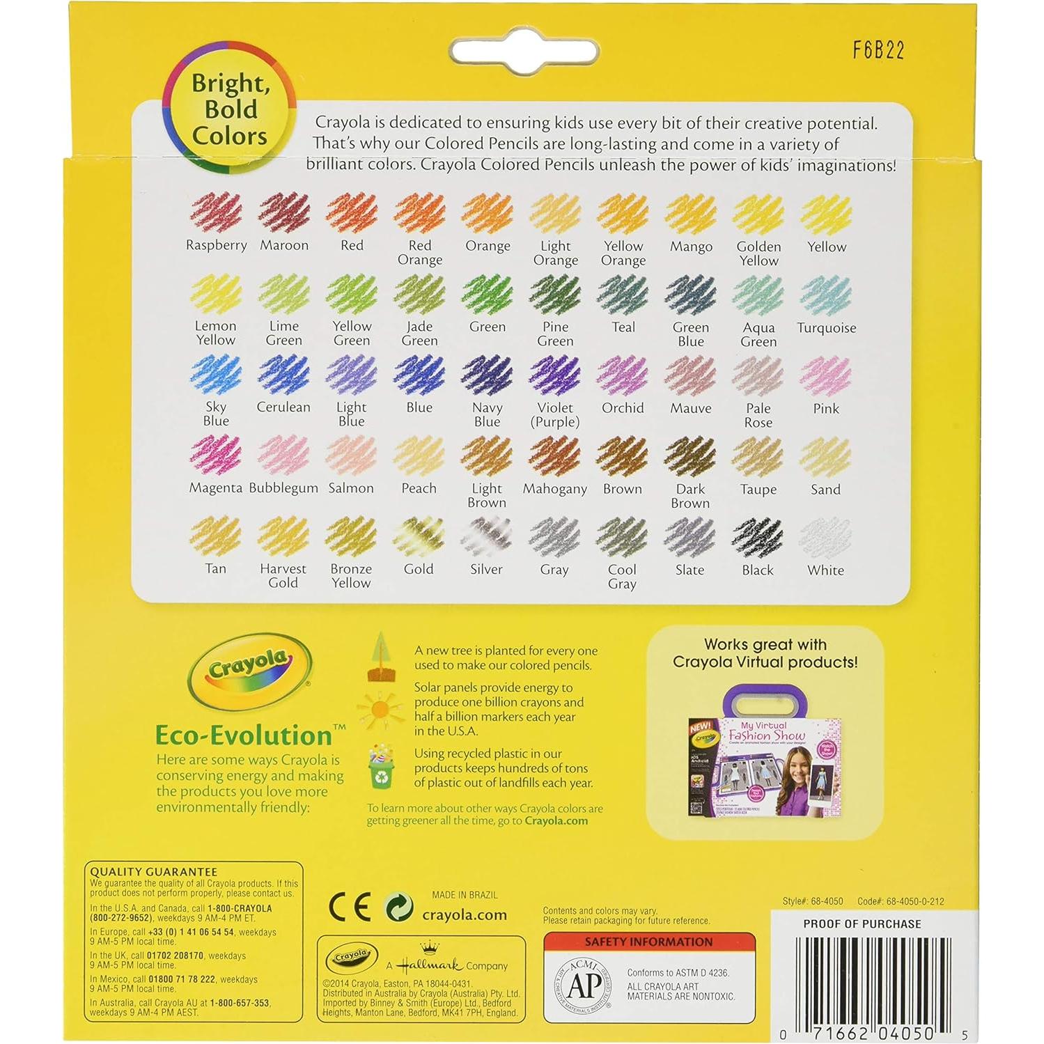 Lápices de Colores Crayola 50ct Largos Paquete de 2