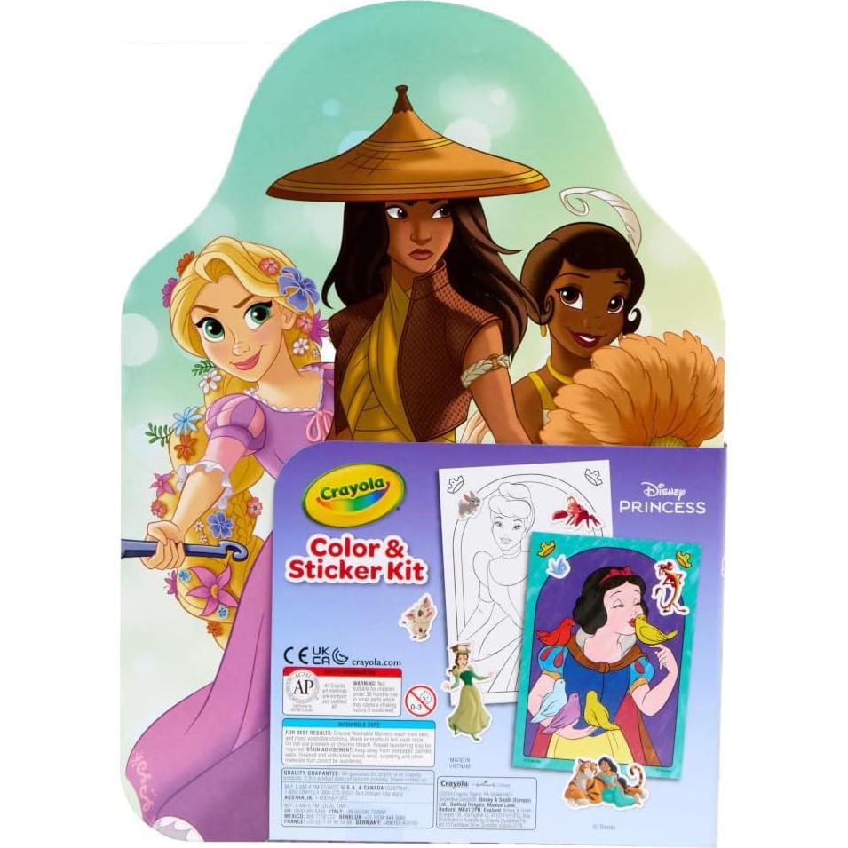 Conjunto de Color Crayola Princesa Disney 20 Páginas y Stickers
