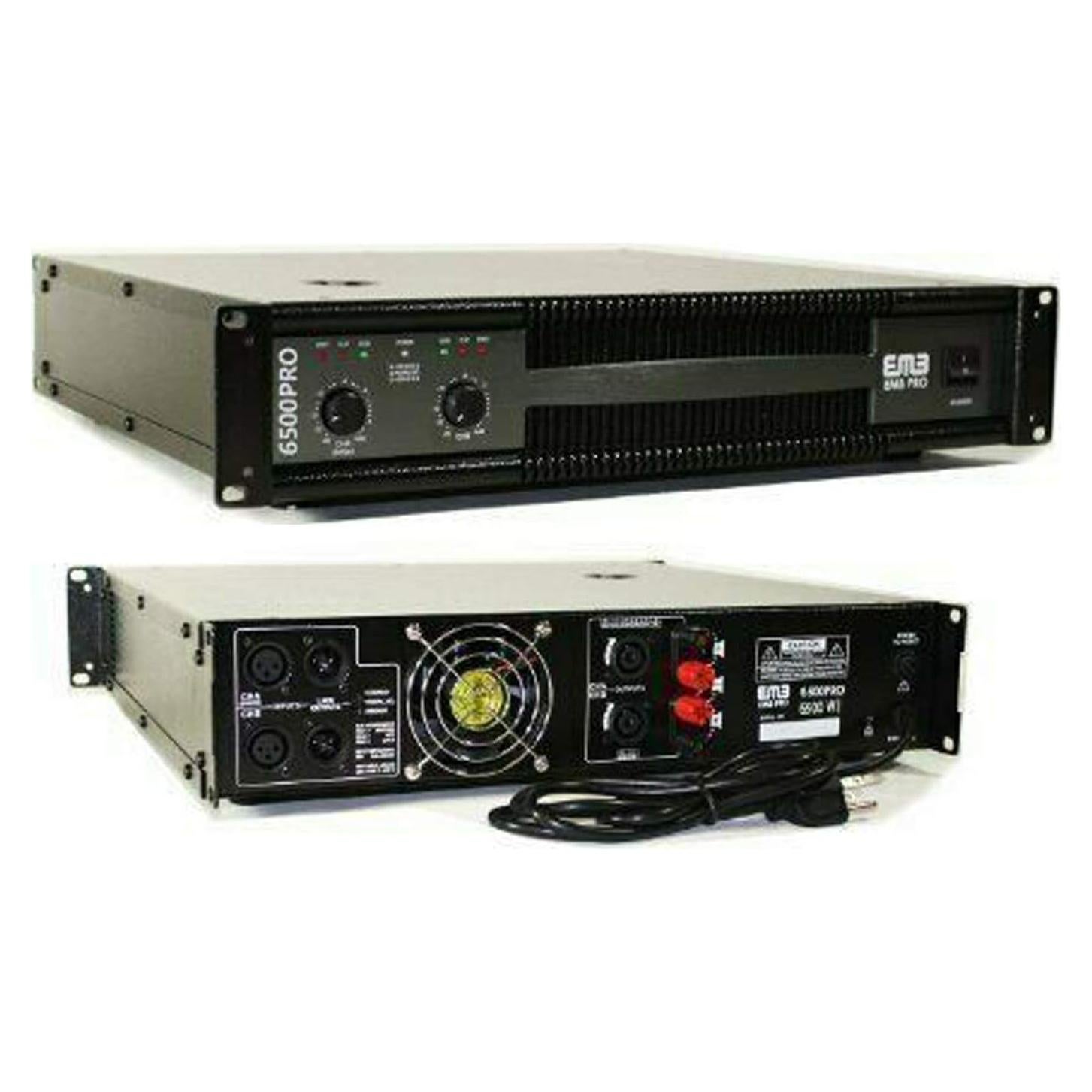 Amplificador de Potencia EMB 6500W 2 Canales EB6500PRO