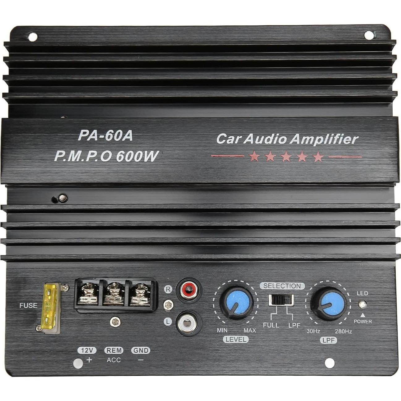 Amplificador de Potencia para Automóvil Yechiry 600W 12V Aluminio