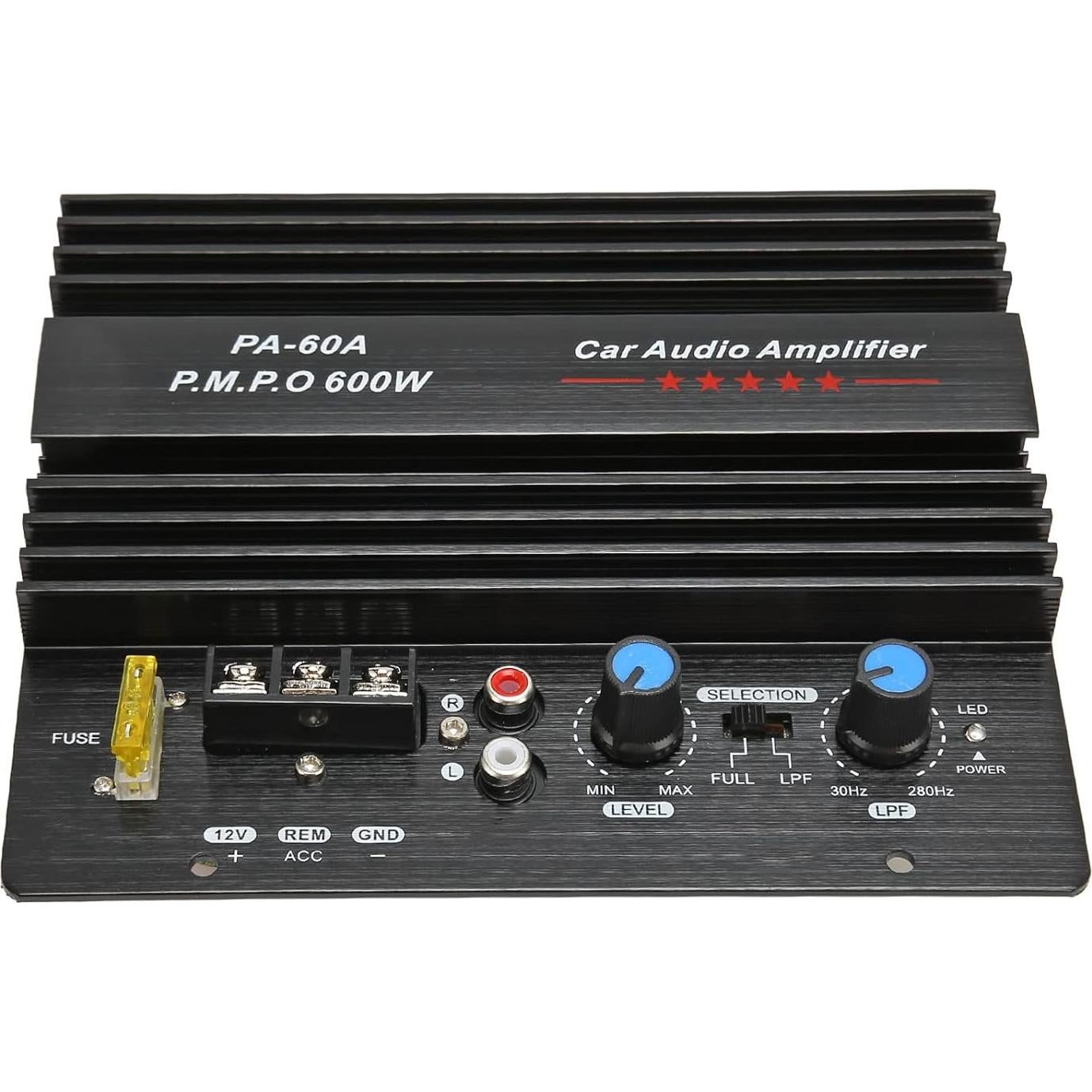 Amplificador de Potencia para Automóvil Yechiry 600W 12V Aluminio