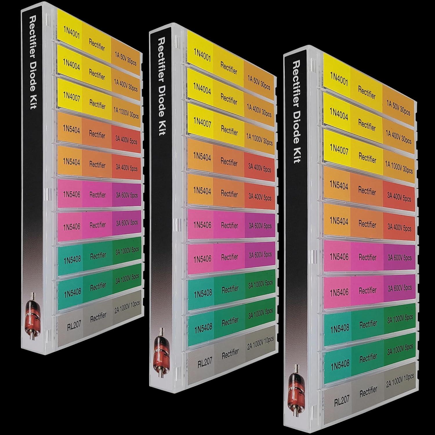 Kit de Diodos Rectificadores EEEEE 130 pcs 7 Valores