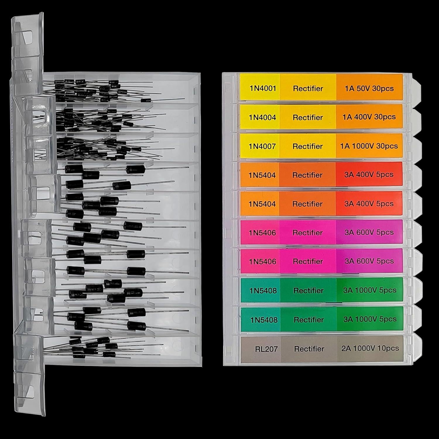 Kit de Diodos Rectificadores EEEEE 130 pcs 7 Valores
