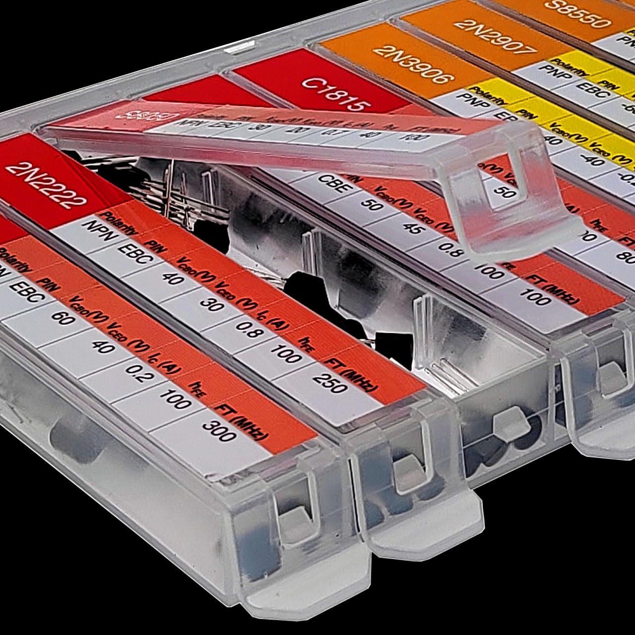 Kit de Transistores Bipolares 250pcs NPN PNP A1015 BC327