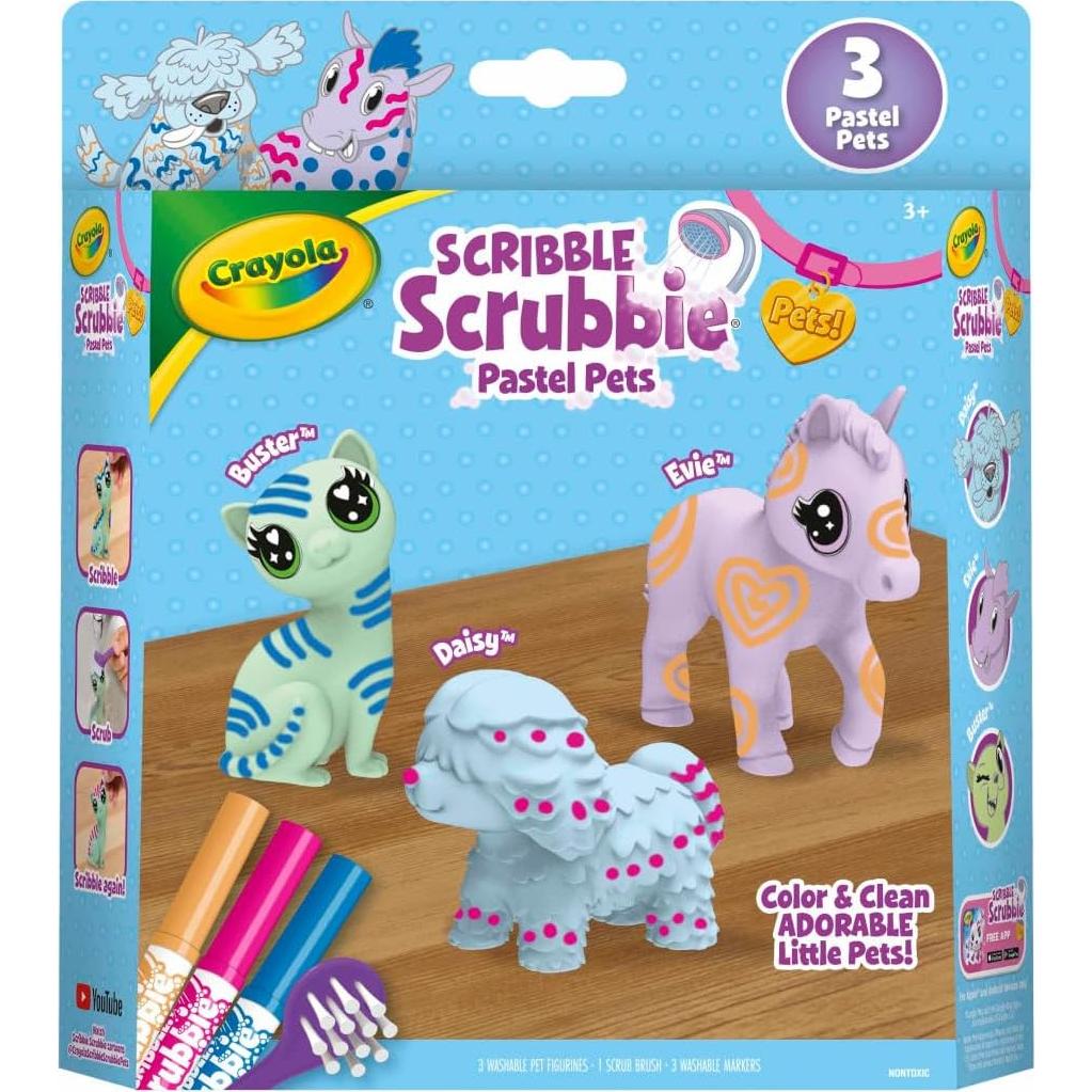 Crayola Scribble Scrubbie Mascotas Pastel 3ct Juguete Creativo