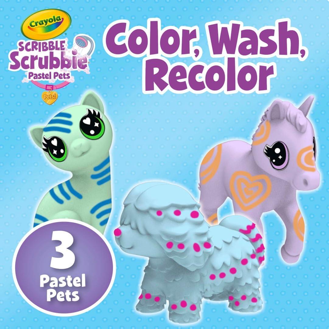 Crayola Scribble Scrubbie Mascotas Pastel 3ct Juguete Creativo