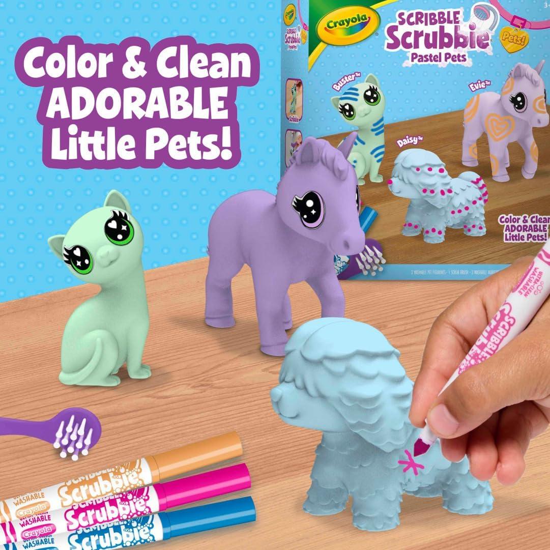 Crayola Scribble Scrubbie Mascotas Pastel 3ct Juguete Creativo