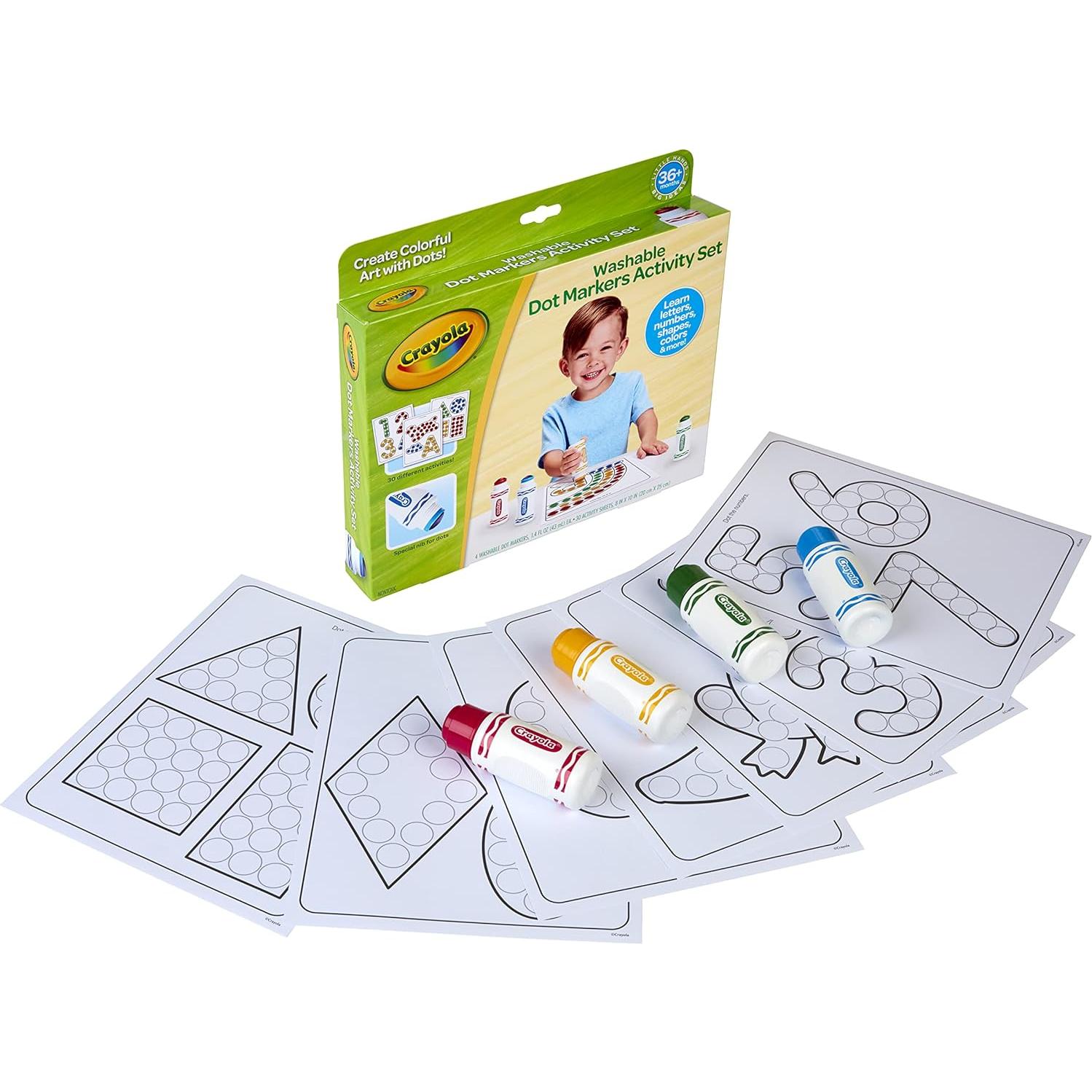 Conjunto Crayola de Actividades y Marcadores Lavables 30 Páginas