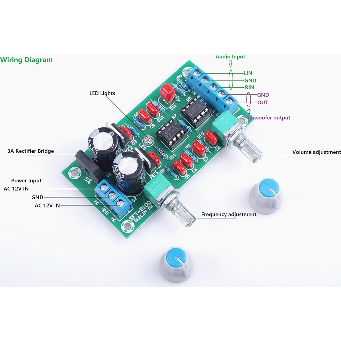 Placa de Filtro de Paso Bajo NE5532 KNACRO 78x42mm