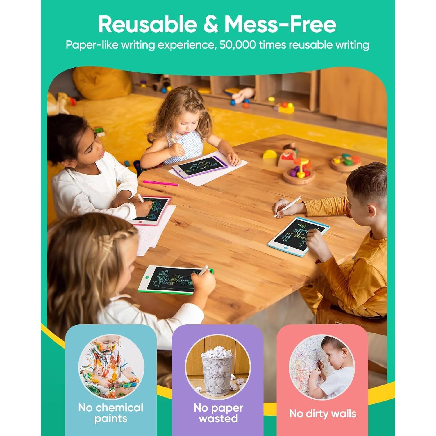 Paquete de 4 Tabletas de Escritura LCD Magic Jimmy 8.5"