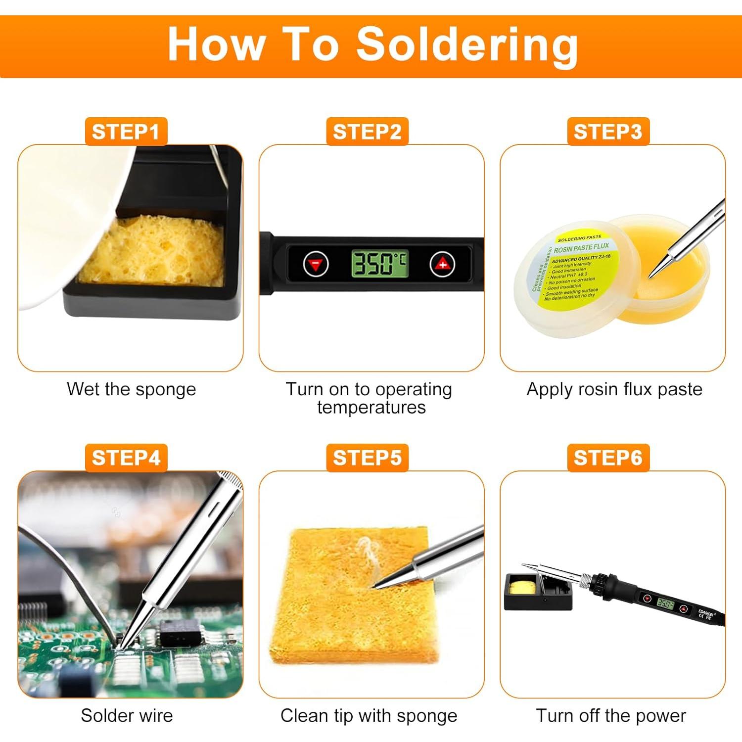 Kit de Soldador 80W LJPXHHU 13 en 1 con Temperatura Ajustable