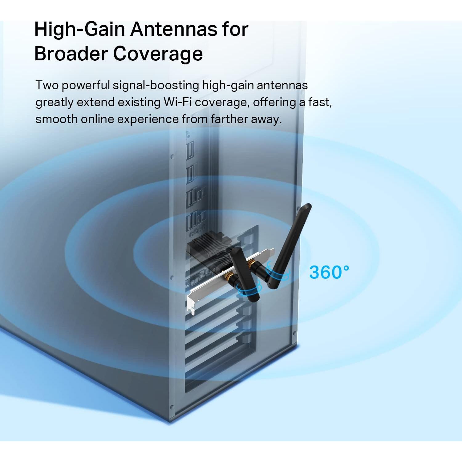 TP-Link Archer TX55E Tarjeta WiFi 6 PCIe AX3000 Bluetooth 5.2