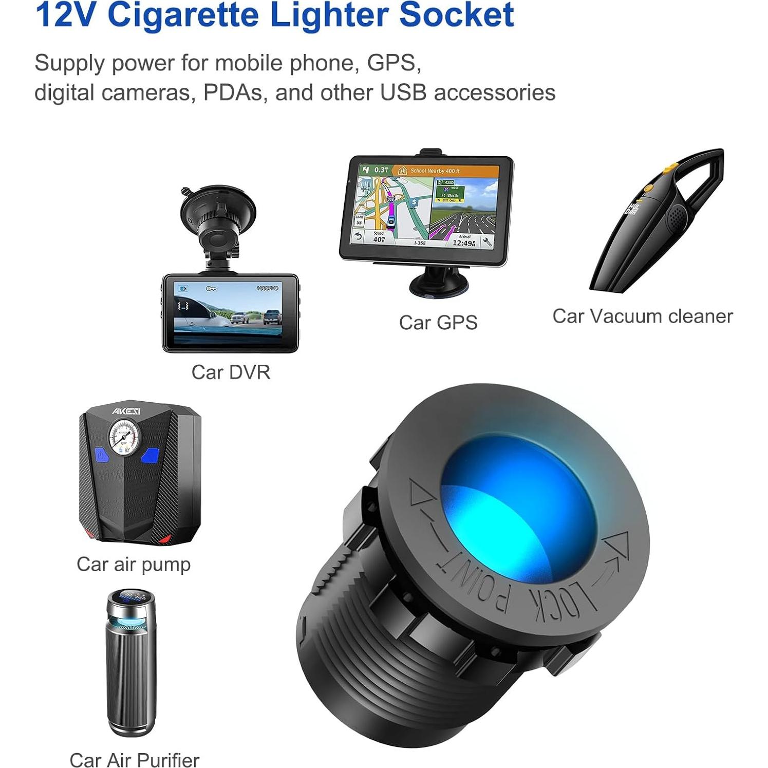 Panel Interruptor Marítimo Hapytrip 12V USB 3 Puertos 150W