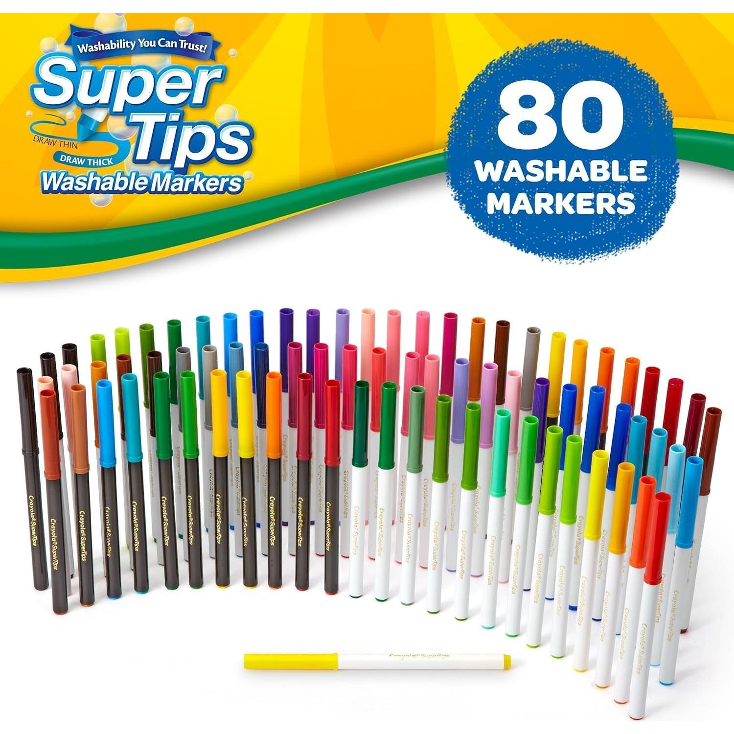 Marcadores Lavables Super Tips Las Mega Ofertas 80 Pzs