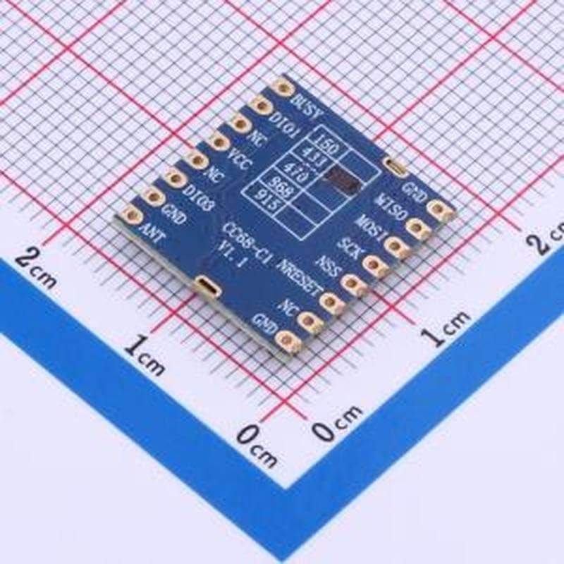 Módulo LoRa Genérico LORA-CC68-C1 433MHz SMD 16x16mm