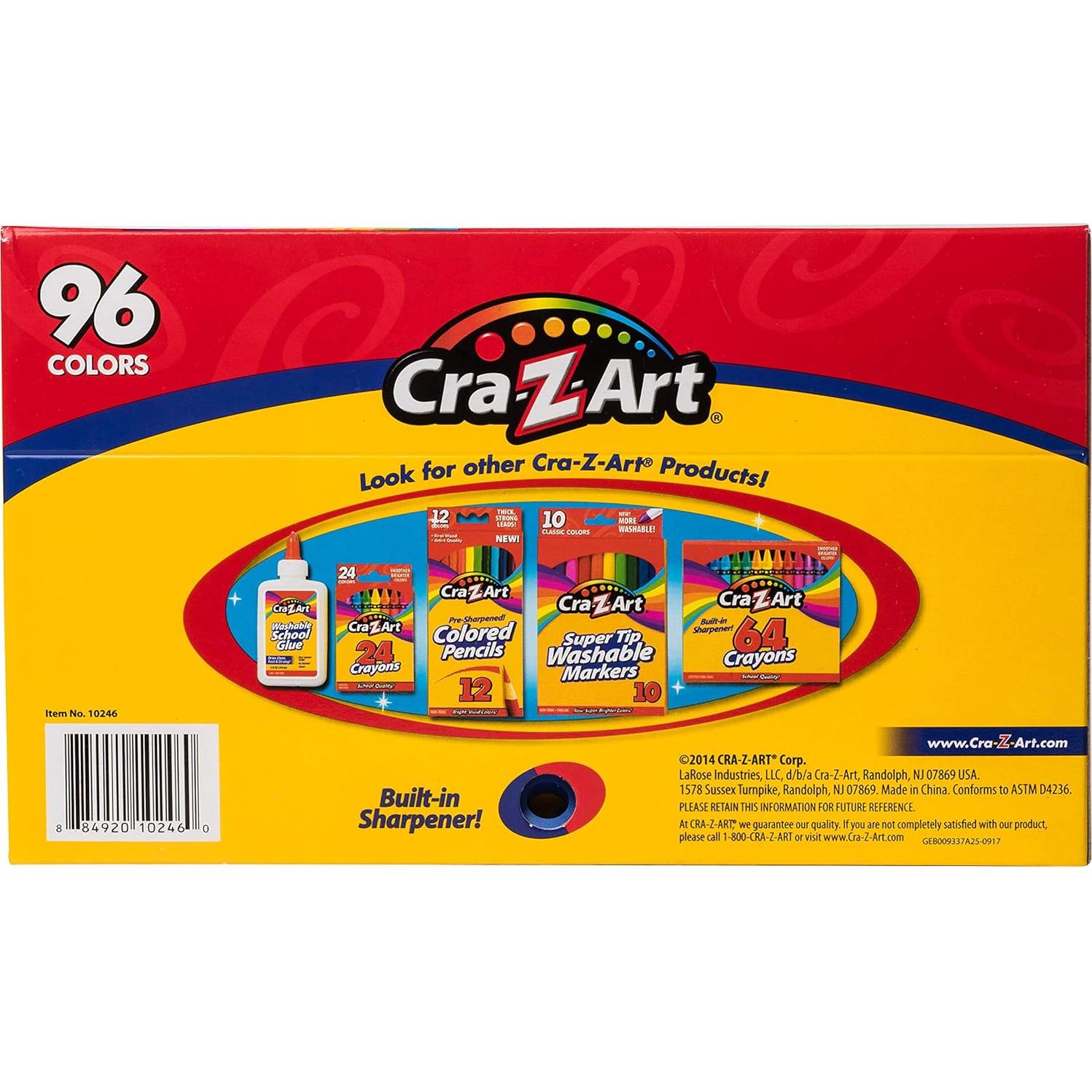 Cra-Z-Art 96 Crayones con Caja y Sacapuntas Incorporado