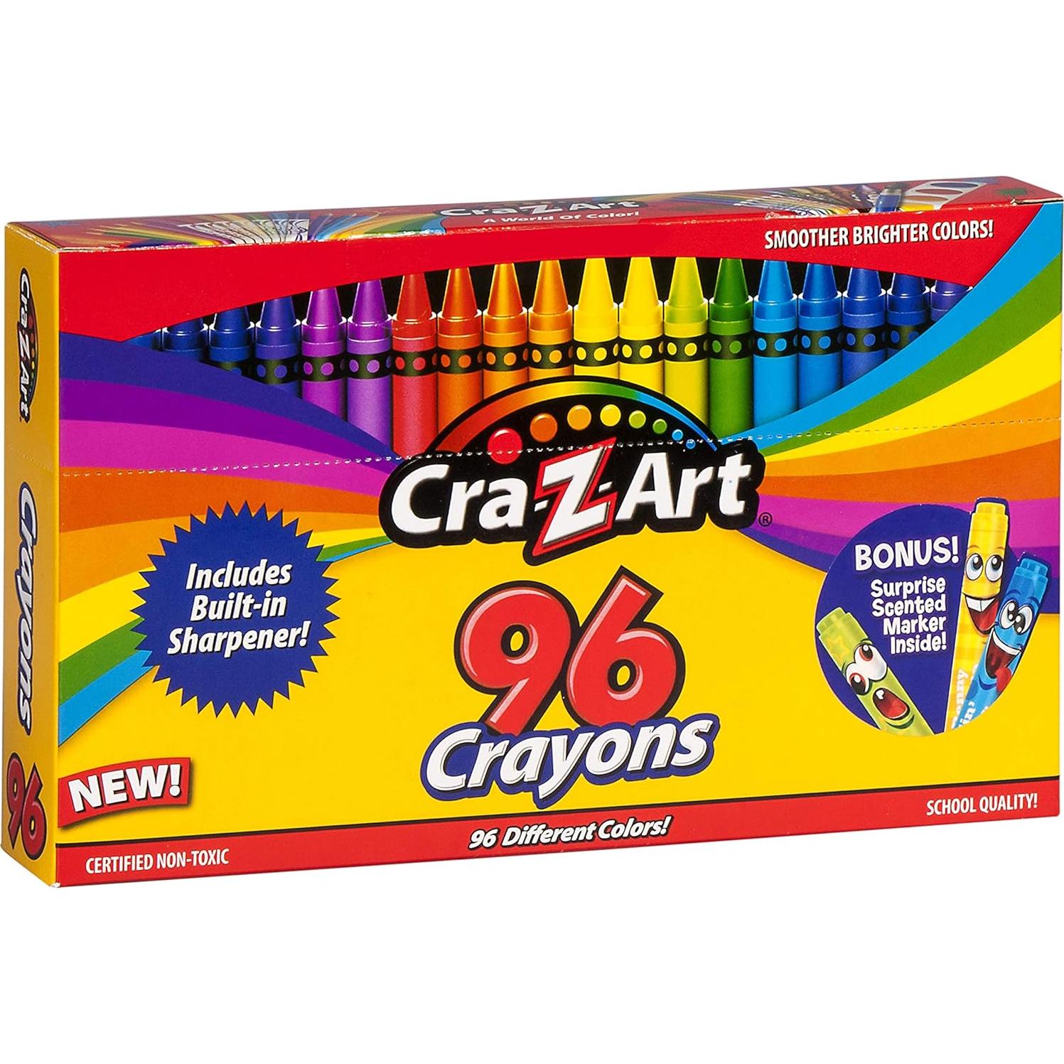 Cra-Z-Art 96 Crayones con Caja y Sacapuntas Incorporado