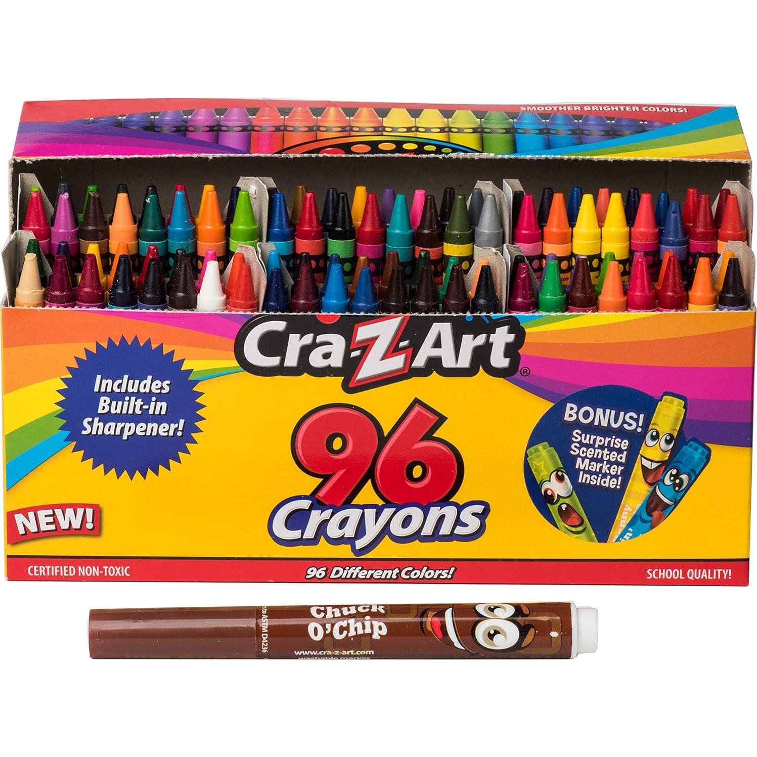 Cra-Z-Art 96 Crayones con Caja y Sacapuntas Incorporado