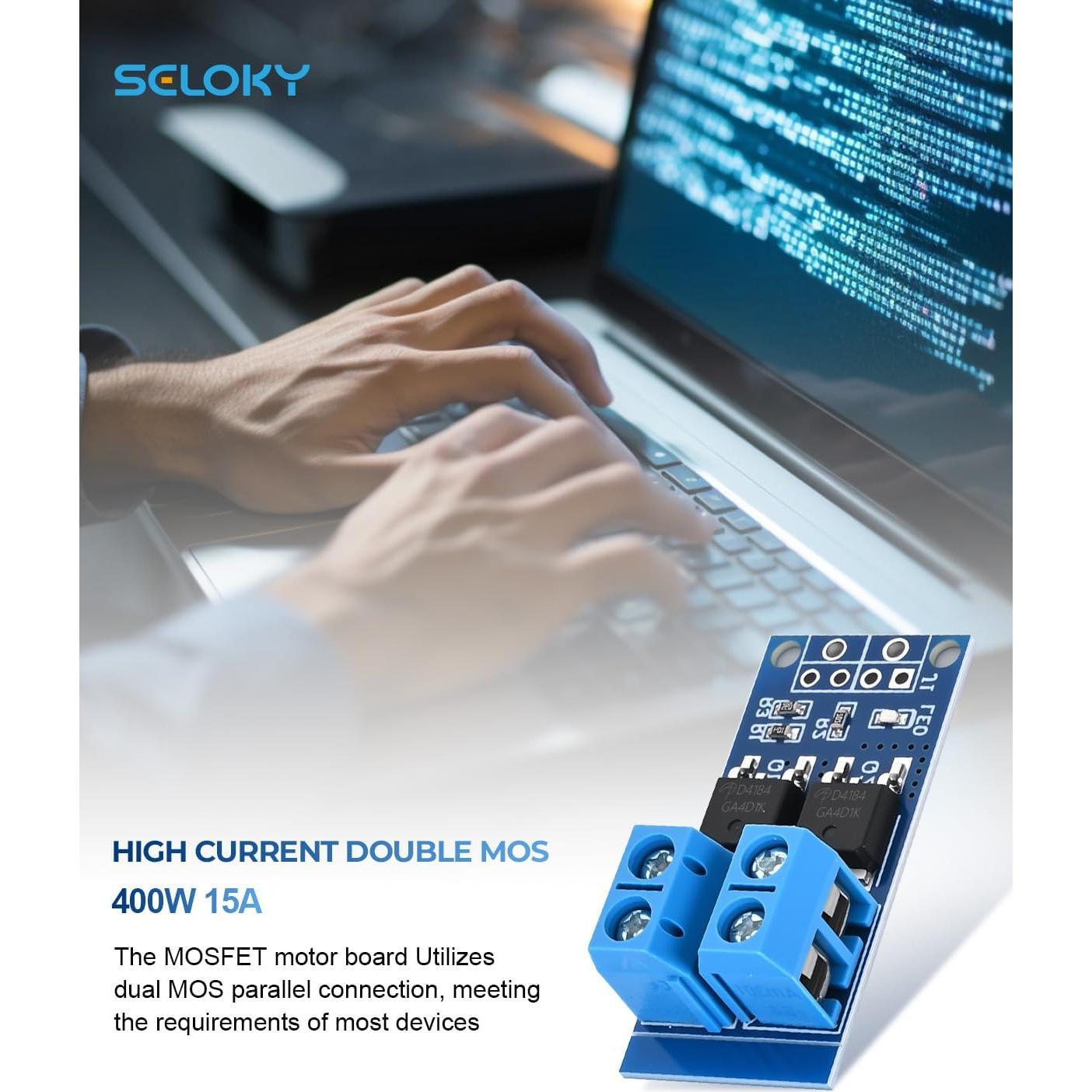 Módulo Control MOSFET PWM 15A 400W Seloky DC 5V-36V 3PCS