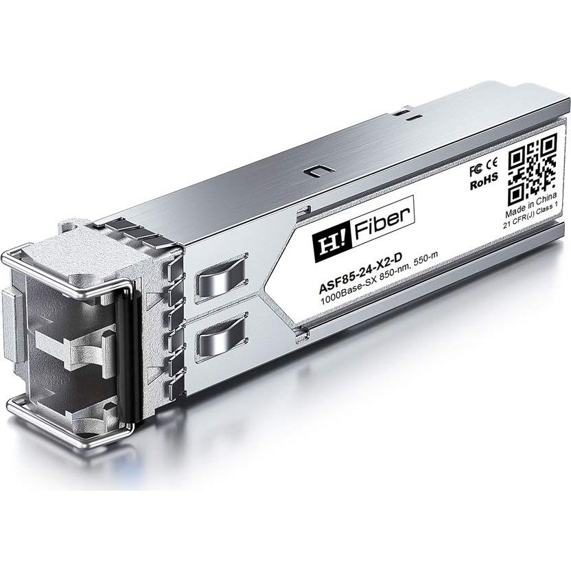 Módulo SFP H!Fiber 1.25G Multimodo 850nm 550m Paquete de 2
