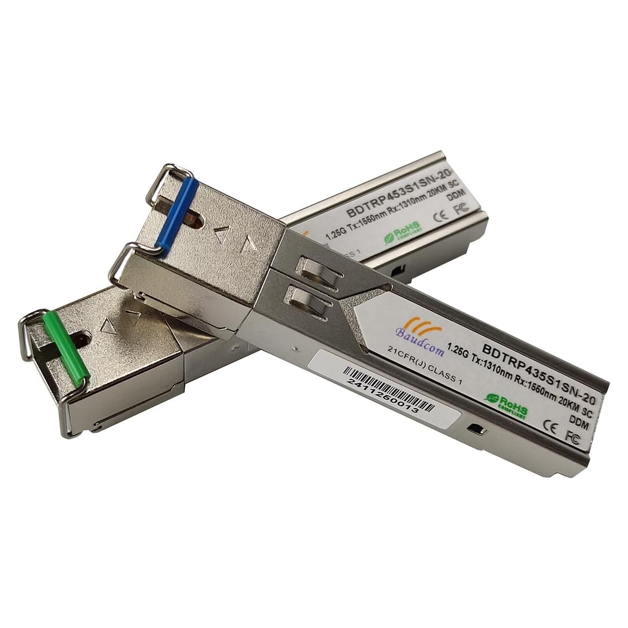 Módulo SFP 1G BAUDCOM 1000Base-LR-BIDI-SC 20KM Fibra Óptica