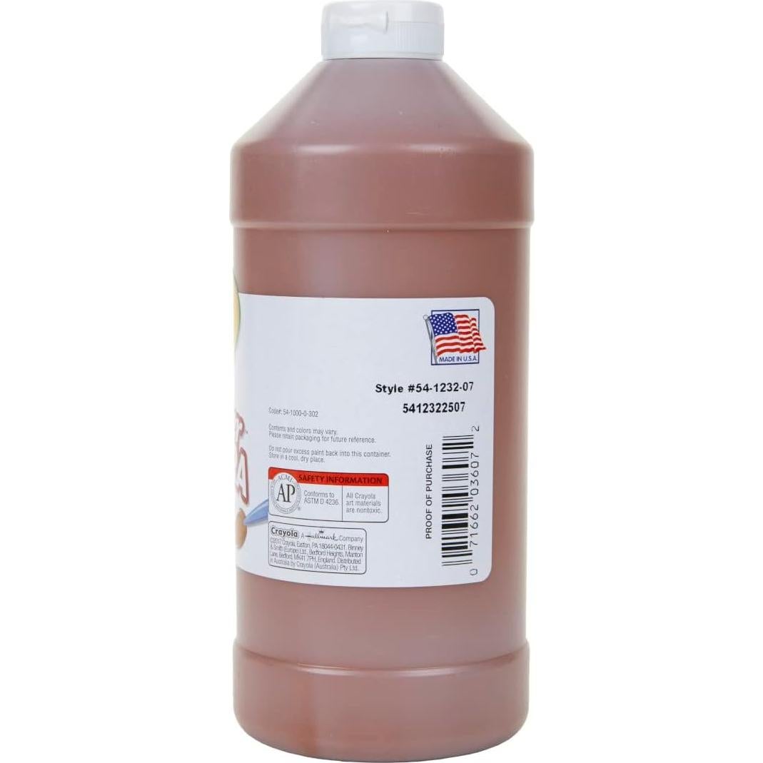 Pintura Tempera Crayola Marrón 32oz para Niños