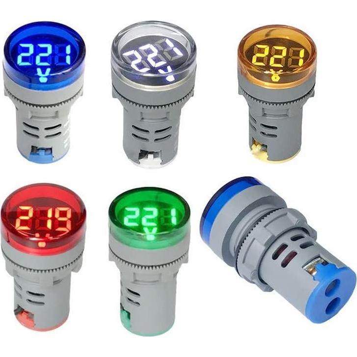 NOYITO Voltímetro Digital CA 80-500V LCD Paquete de 2 Azul