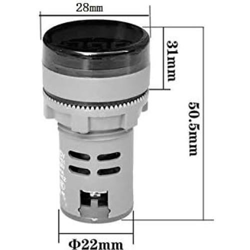 NOYITO Voltímetro Digital CA 80-500V LCD Paquete de 2 Azul