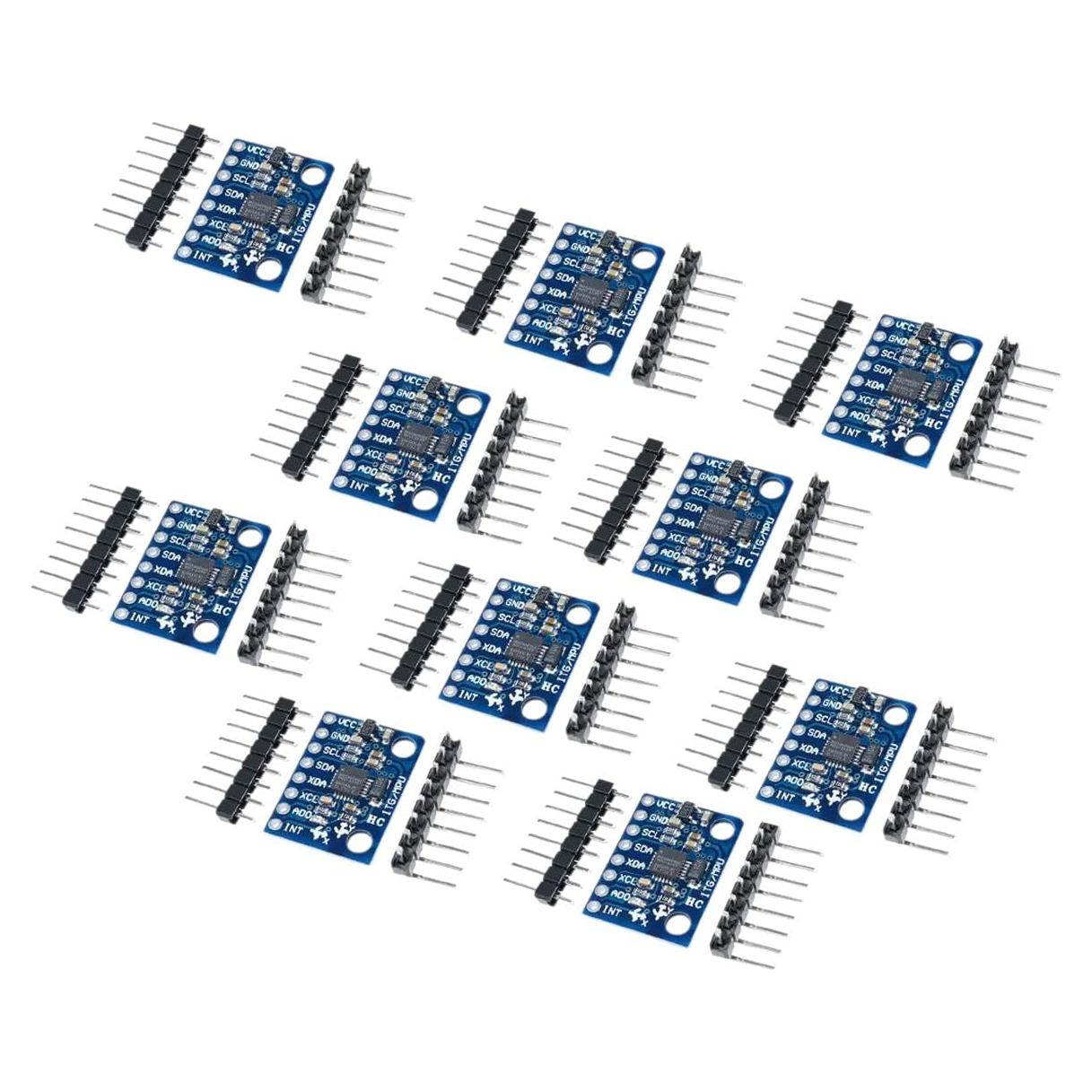10 Piezas Sensor Giroscopio MPU-6050 3 Ejes I2C 3-5V
