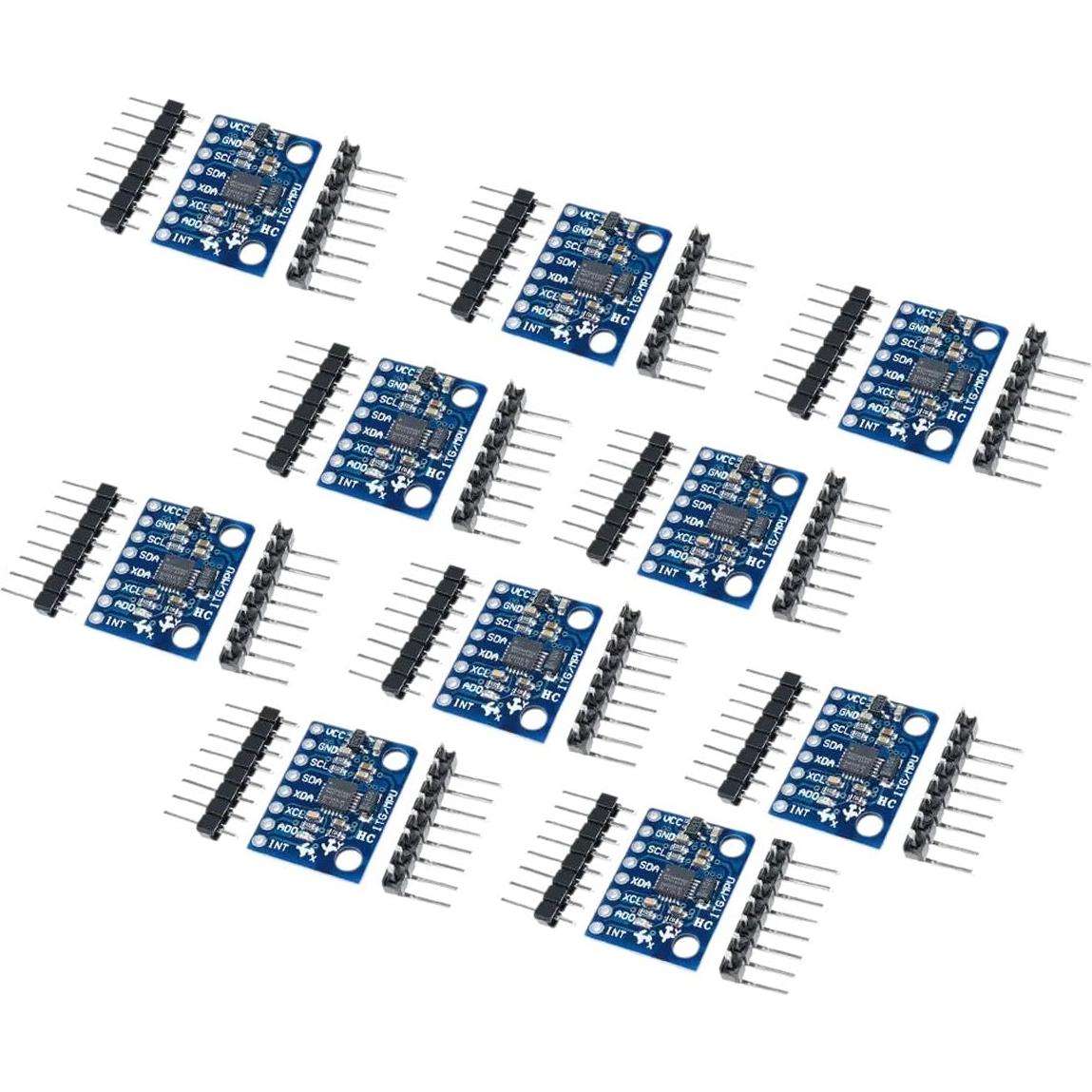 10 Piezas Sensor Giroscopio MPU-6050 3 Ejes I2C 3-5V