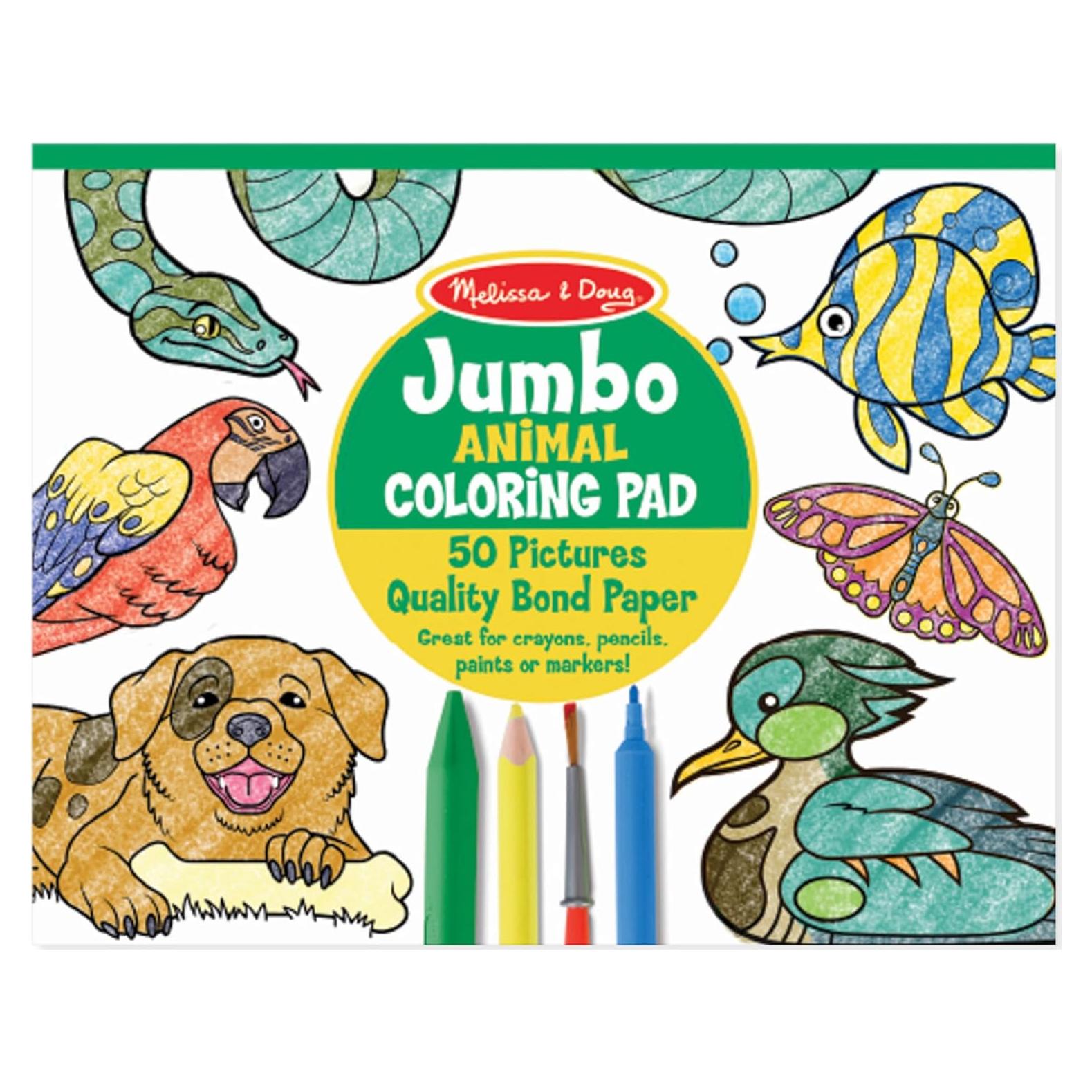 Bloc de Colorear Melissa & Doug - Animales 50 Imágenes