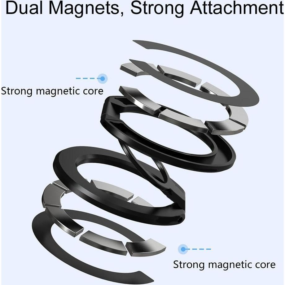 Soporte Magnético Doble Fonessary para Teléfonos Plateado
