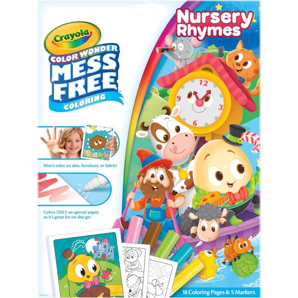 Crayola Color Wonder Rimas Infantiles 18 Páginas y 5 Marcadores