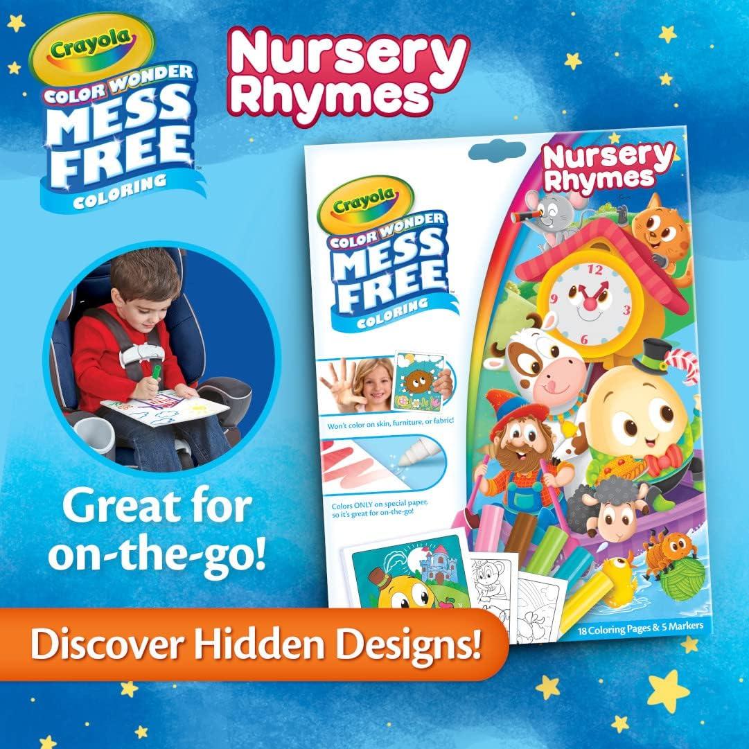 Crayola Color Wonder Rimas Infantiles 18 Páginas y 5 Marcadores