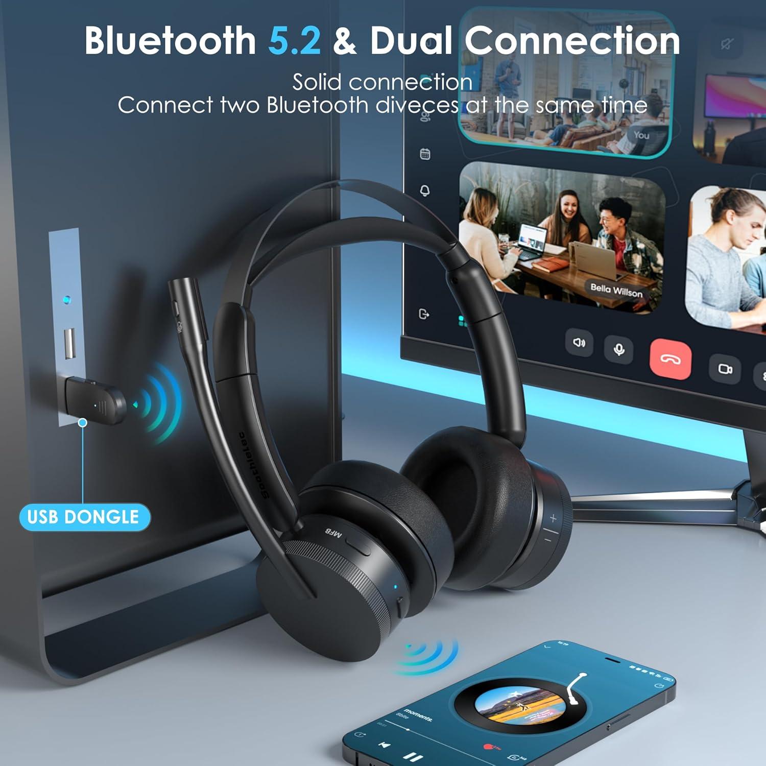 Auricular Inalámbrico Soothielec KH156M Bluetooth 5.2 con Micrófono