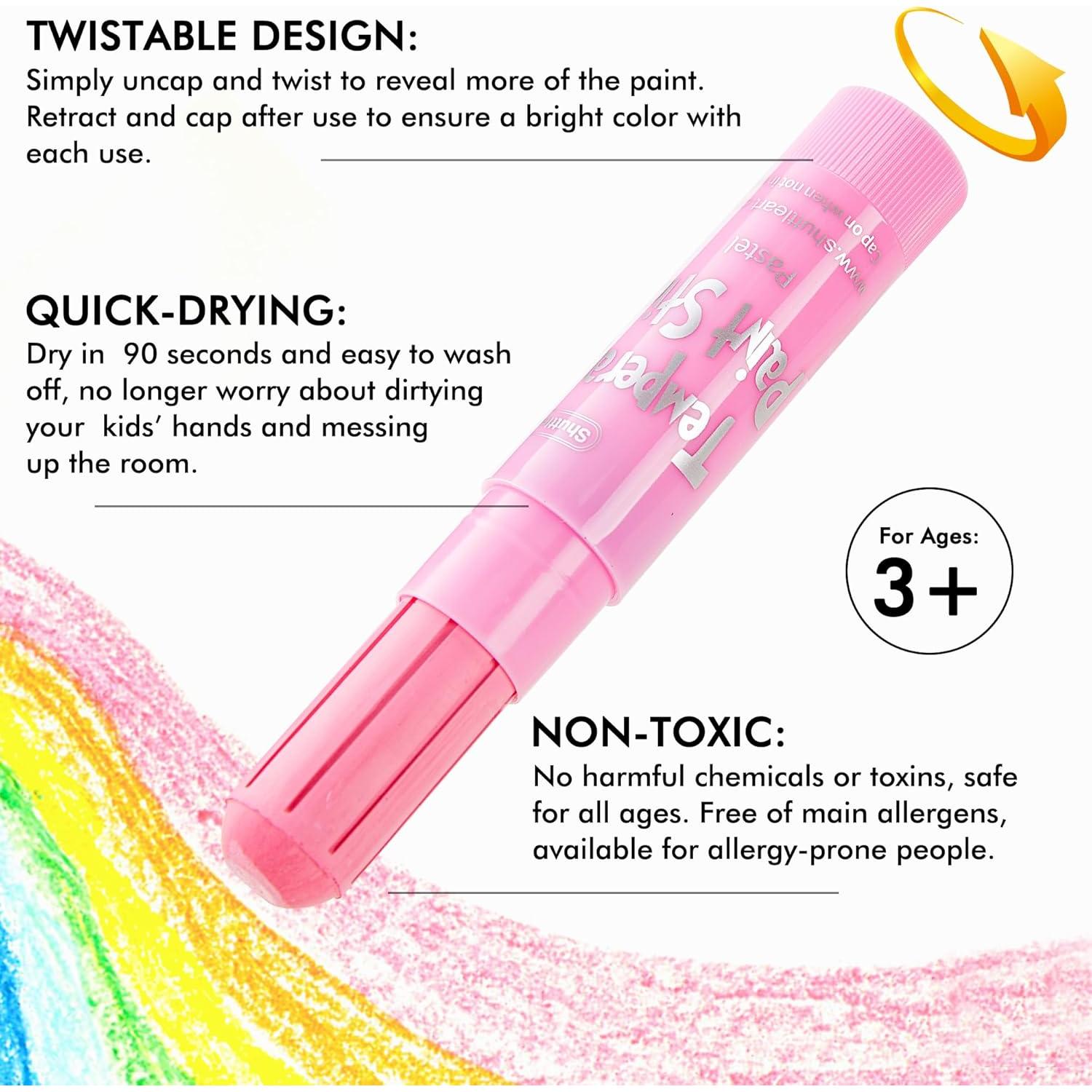 Palitos de Pintura Tempera Shuttle Art 20 Colores Pastel