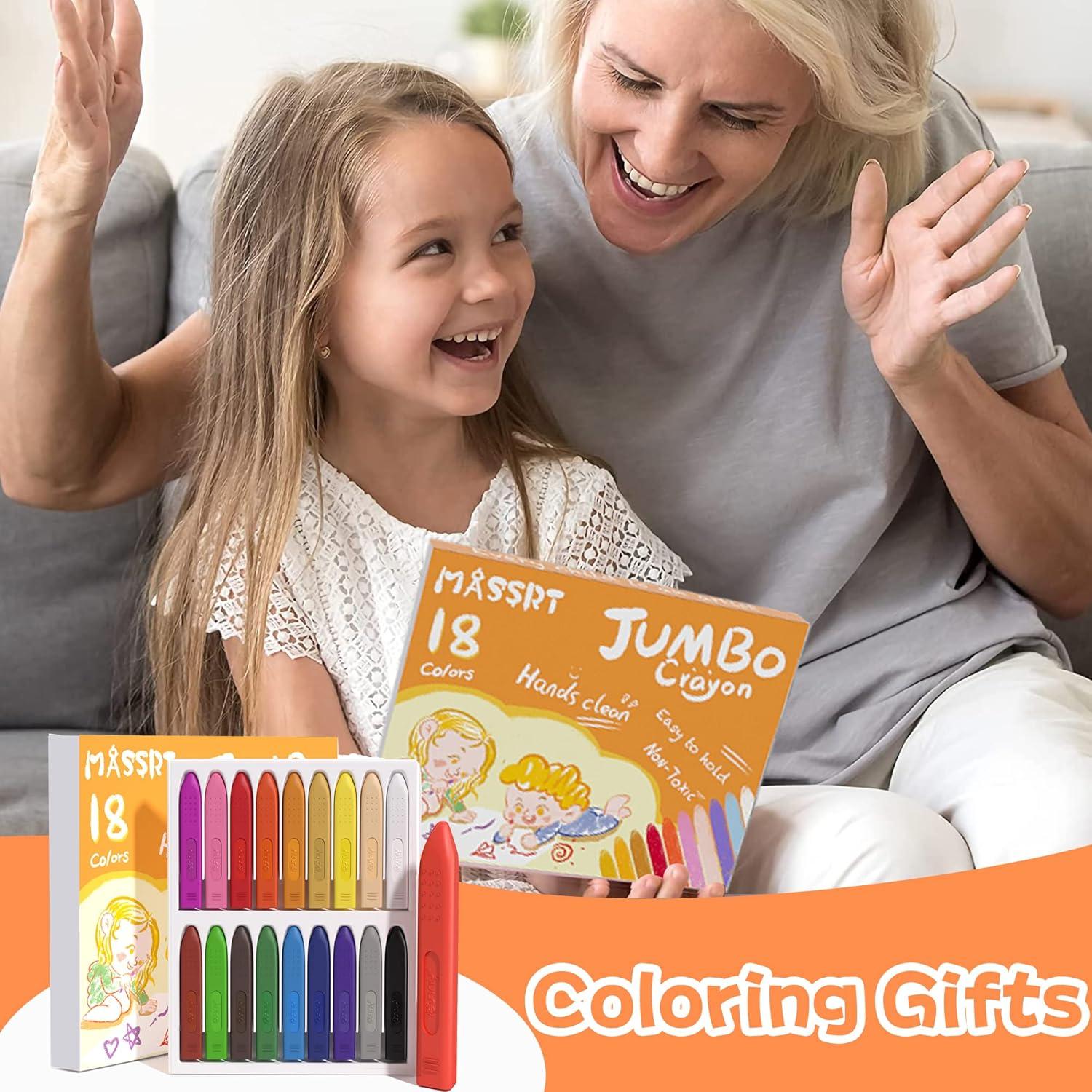 Crayones Jumbo MASSRT Triángulo 18 Colores Irrompibles
