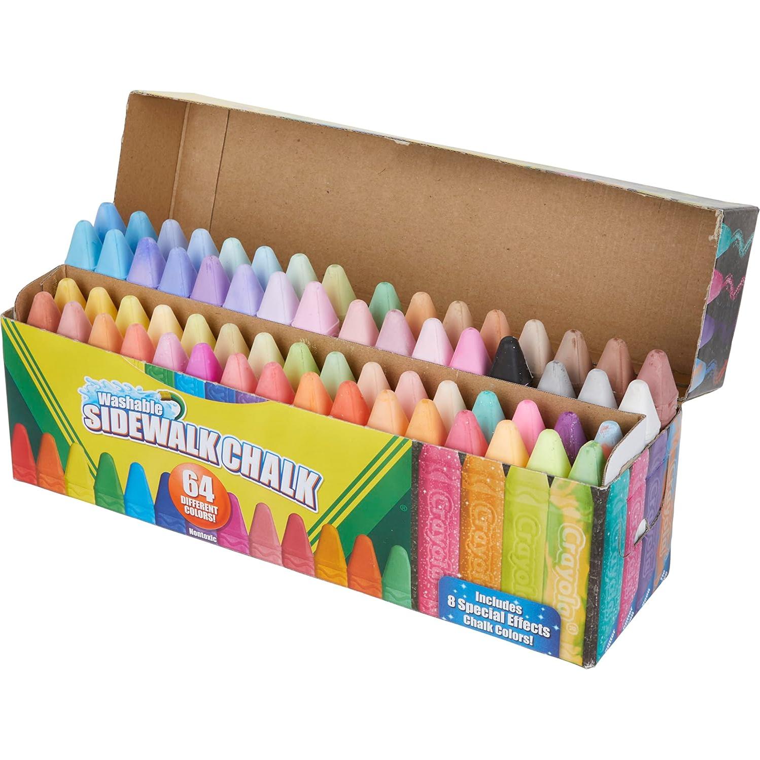 Tiza de Acera Lavable Crayola 64 Colores Brillantes