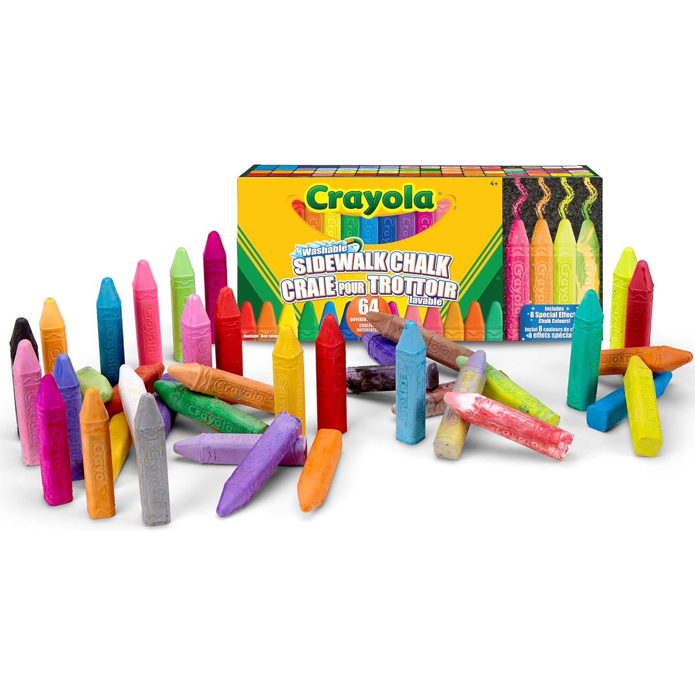 Tiza de Acera Lavable Crayola 64 Colores Brillantes