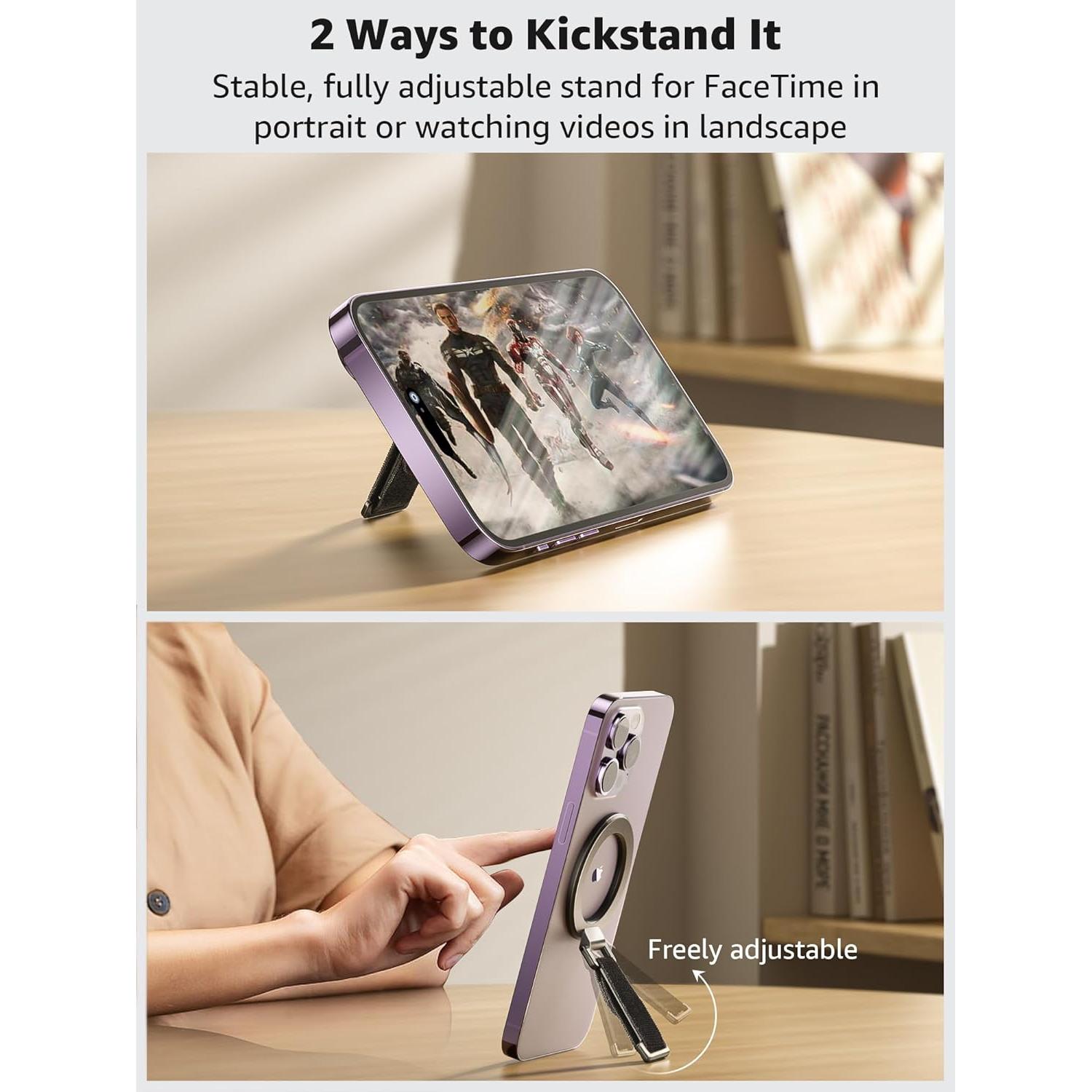 Agarre MagSafe SUPERONE con Correa para Dedo - Negro