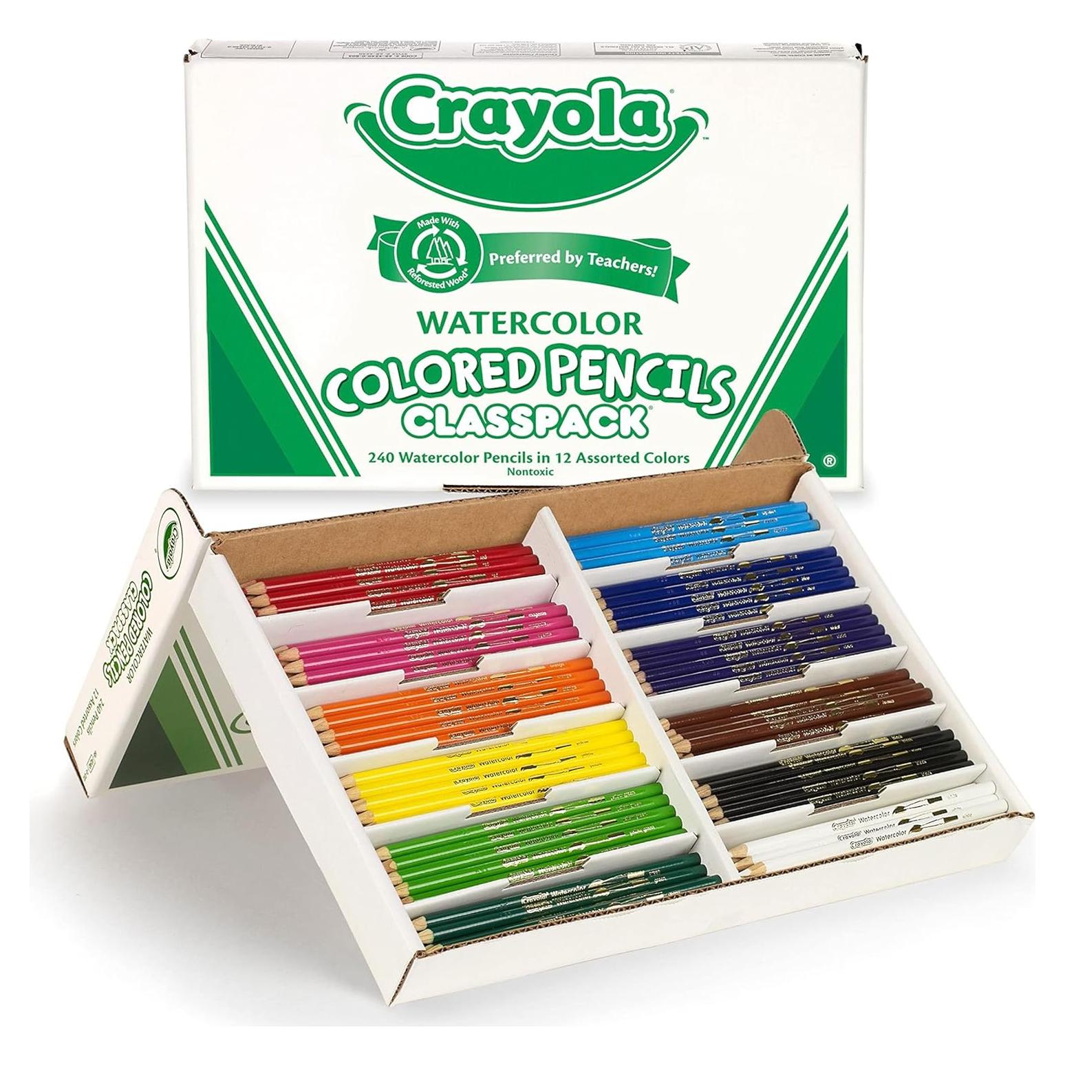 Paquete de acuarelas Crayola 240 lápices 12 colores