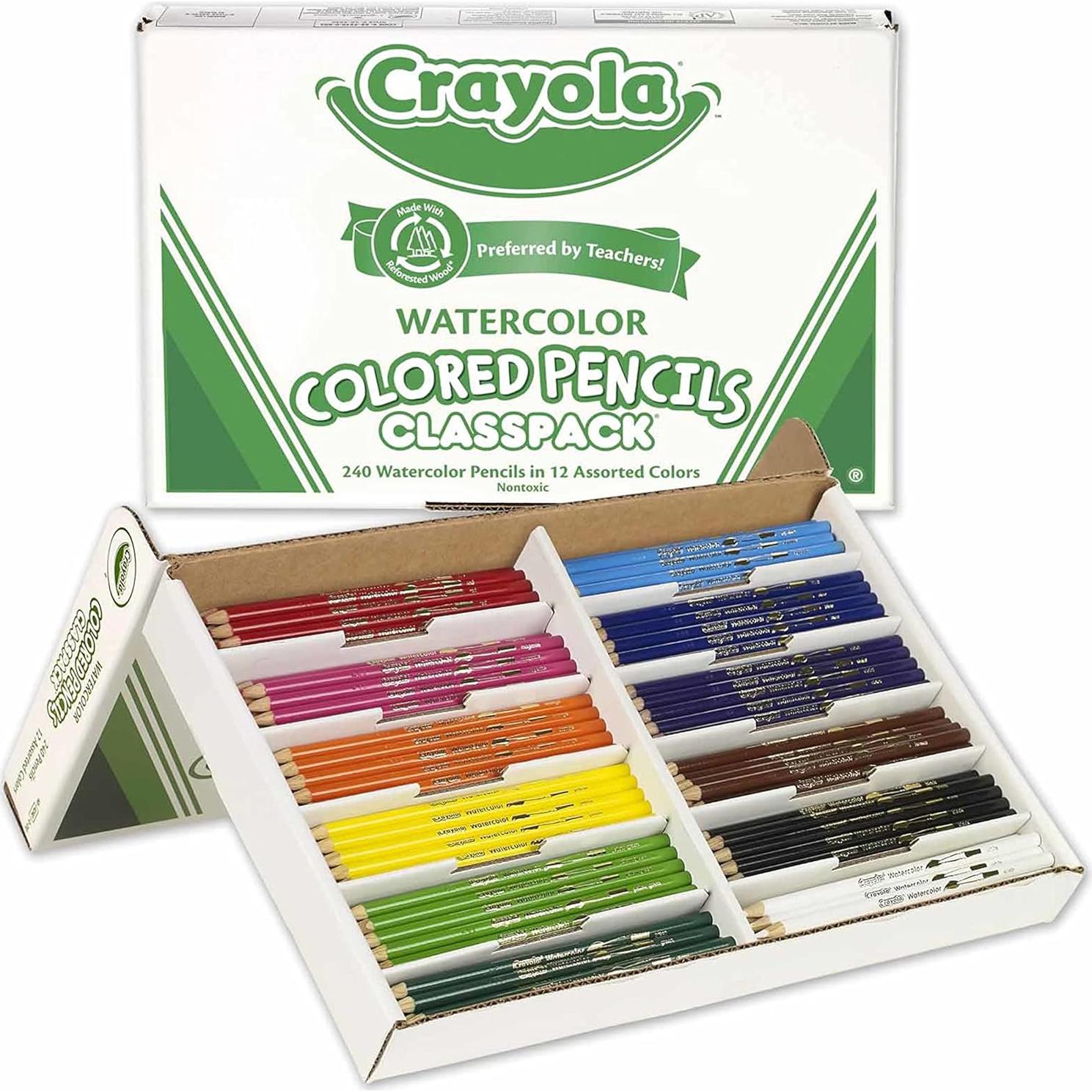 Paquete de acuarelas Crayola 240 lápices 12 colores